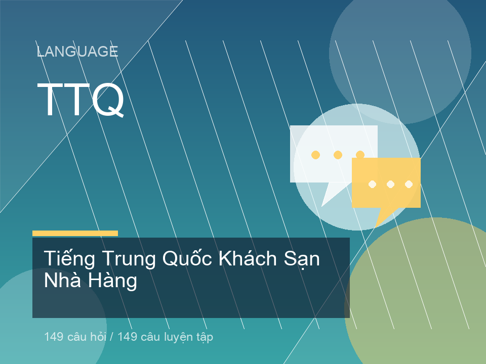 Tiếng Trung Quốc Khách Sạn Nhà Hàng